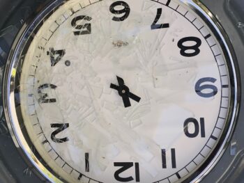 Upside down broken clock